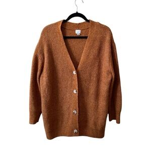 New Day Rust-Colored Knit Cardigan – Size M